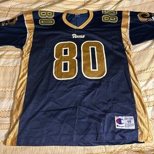 NFL St Louis Rams Football Jersey Isaac Bruce # 80 Large Champion Men’s Apparel